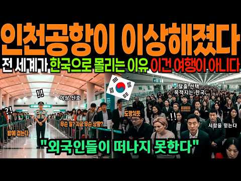 인천공항이 이상해졌습니다, 전 세계 중산층이 한국으로 도망치고 있습니다